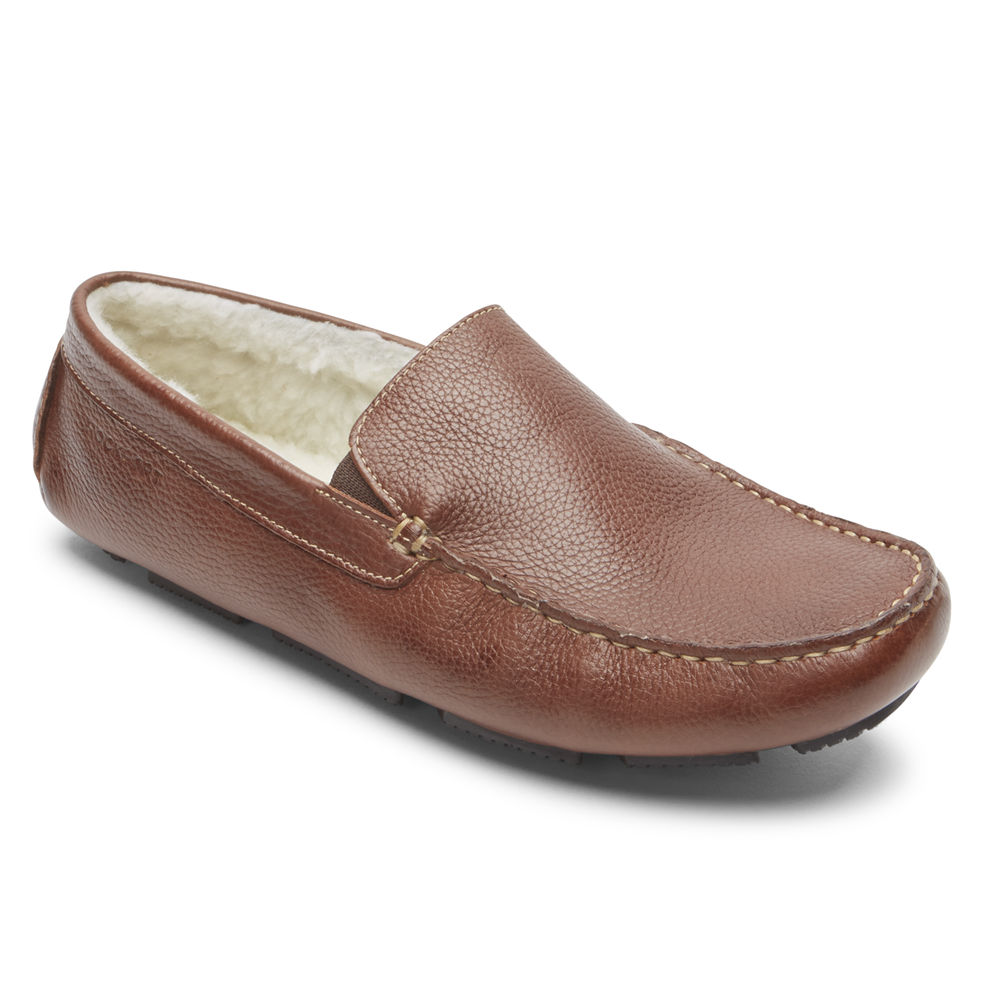 Rockport Singapore Mens Slippers - Rhyder Brown - IE2180643